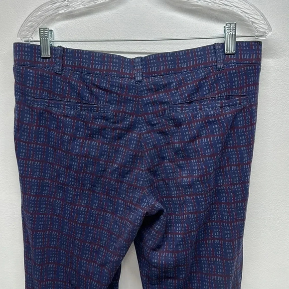 Betabrand Pants Pant Blue Stretch Yoga Dress Plaid Striped Women's Size XL - Picture 5 of 8